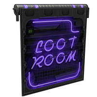 Neon Loot Room Door