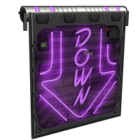 Neon Down Garage Door