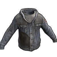 Denim Studded Hoodie