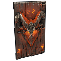 Molten Visage Wood Door
