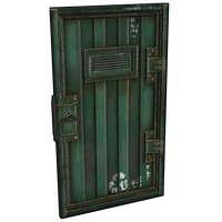 Green Armored Container Door