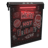NOT Friendly Clan Garage Door