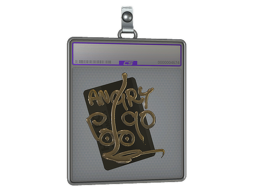 Sticker Slab | Hello P90 (Gold)