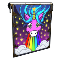 Rainbow Pony Garage Door
