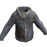 Denim Studded Hoodie