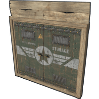 Military Storage Wooden Double Door
