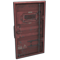 Red Armored Container Door