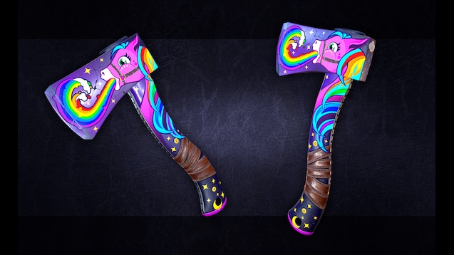 Rainbow Pony Hatchet skinsmagazine